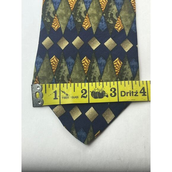 Cocktail Collections by Stonehedge Silk Necktie Chardonnay Geometric Multi-Color - Picture 9 of 9